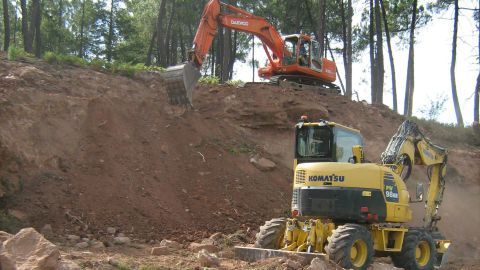 Création plateforme citerne incendie Payzac Ardeche