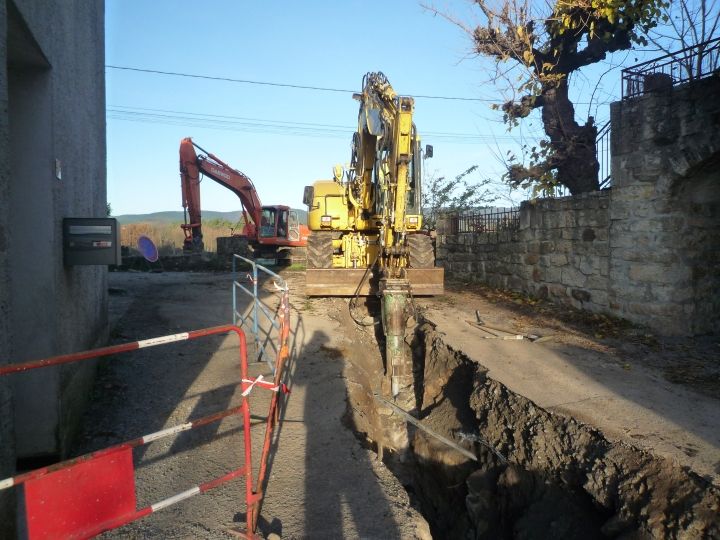 Création réseau eaux usées Lablachère Ardeche